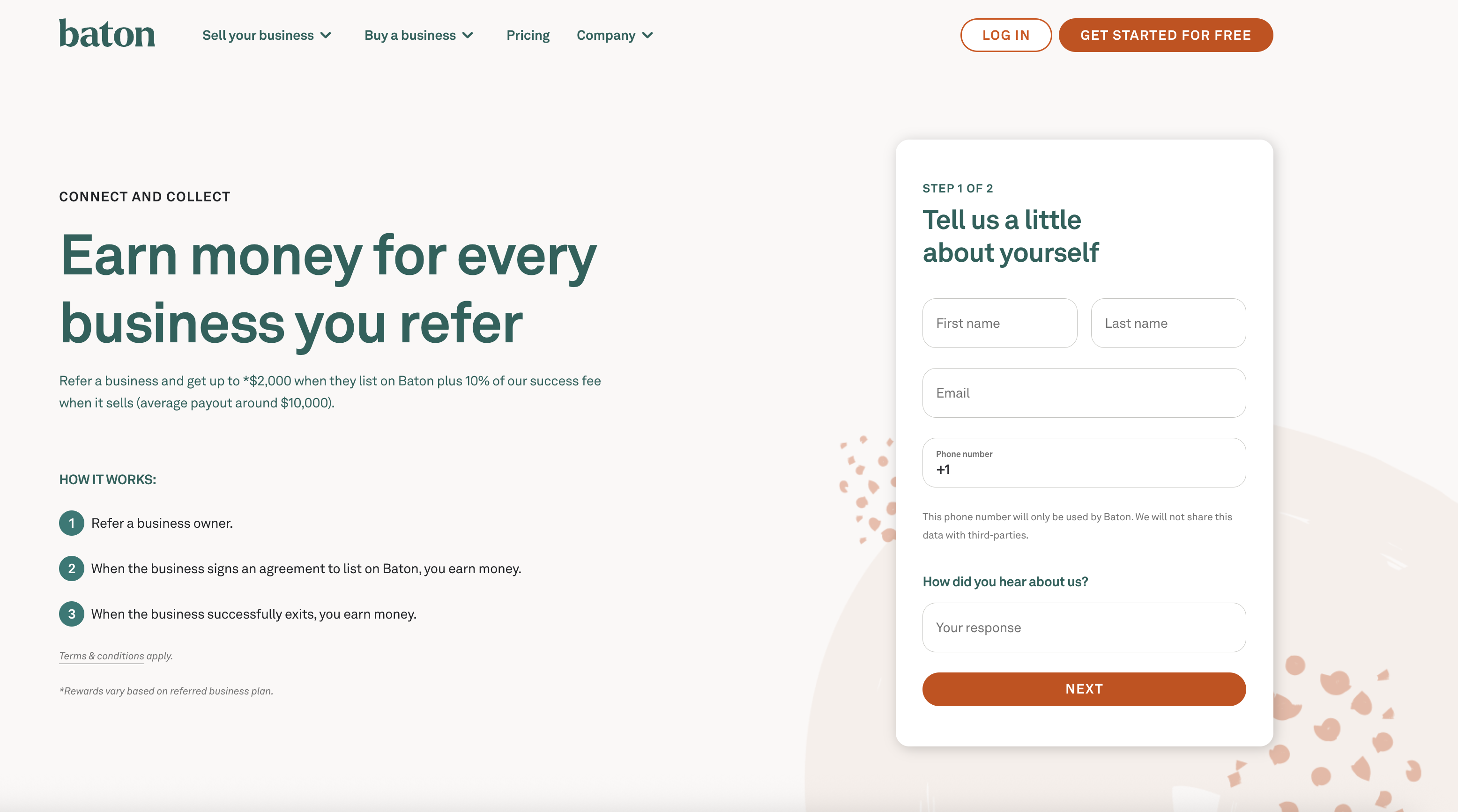 Referral Page