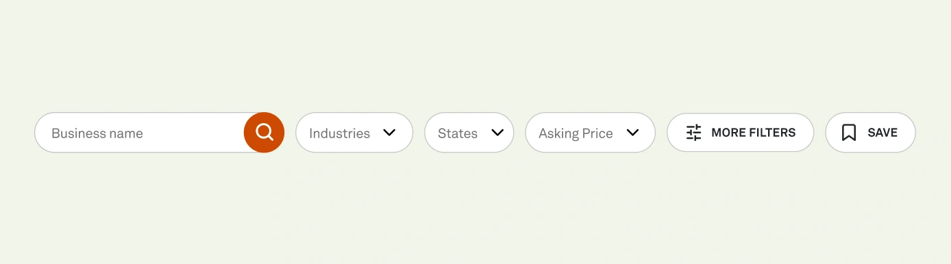 For-Sale business listing filters